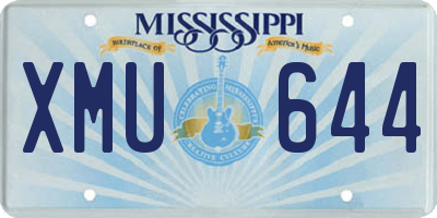 MS license plate XMU644