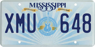 MS license plate XMU648