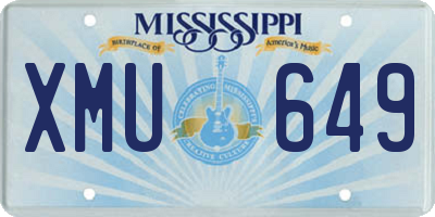 MS license plate XMU649