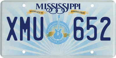 MS license plate XMU652
