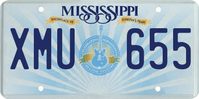 MS license plate XMU655