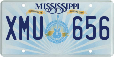 MS license plate XMU656