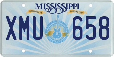 MS license plate XMU658