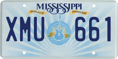 MS license plate XMU661