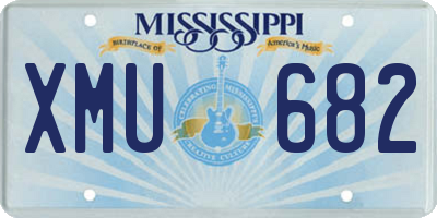 MS license plate XMU682