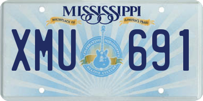 MS license plate XMU691