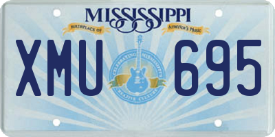 MS license plate XMU695
