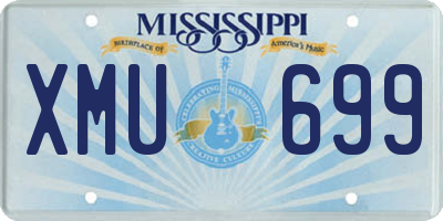 MS license plate XMU699