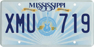 MS license plate XMU719