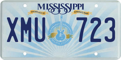 MS license plate XMU723