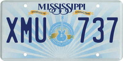 MS license plate XMU737