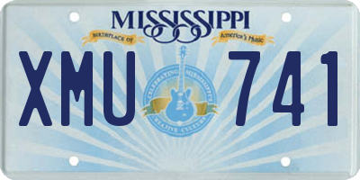 MS license plate XMU741