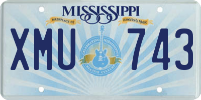 MS license plate XMU743