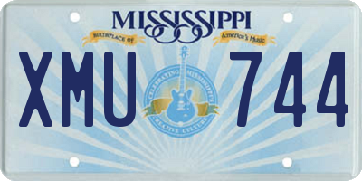 MS license plate XMU744