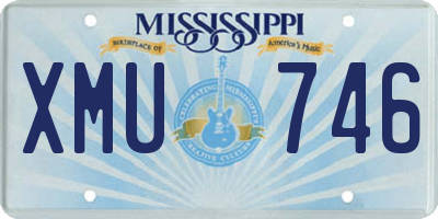 MS license plate XMU746