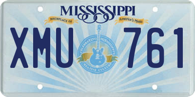 MS license plate XMU761