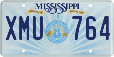 MS license plate XMU764