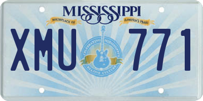 MS license plate XMU771