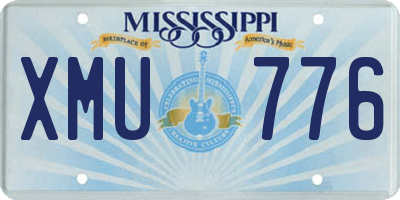 MS license plate XMU776