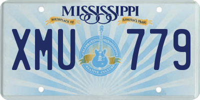 MS license plate XMU779