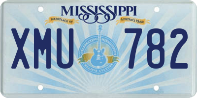 MS license plate XMU782
