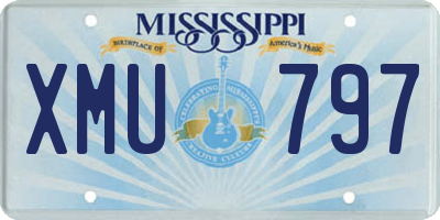 MS license plate XMU797