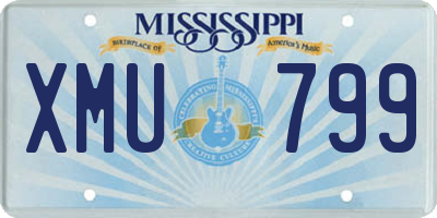 MS license plate XMU799