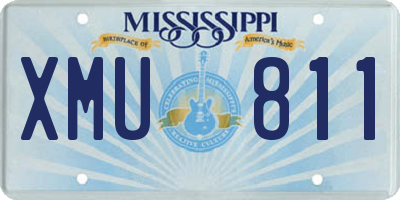MS license plate XMU811