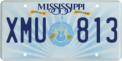MS license plate XMU813