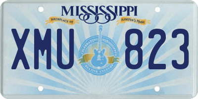 MS license plate XMU823