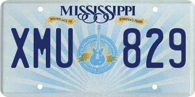 MS license plate XMU829