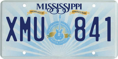 MS license plate XMU841