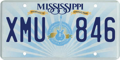 MS license plate XMU846