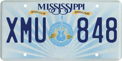 MS license plate XMU848