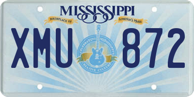 MS license plate XMU872