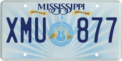MS license plate XMU877