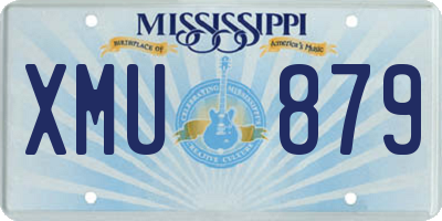 MS license plate XMU879