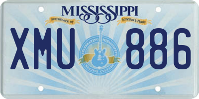 MS license plate XMU886