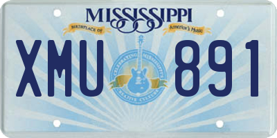 MS license plate XMU891