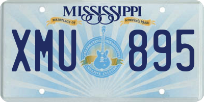 MS license plate XMU895