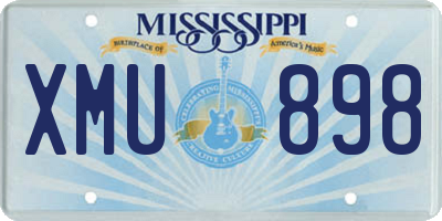 MS license plate XMU898