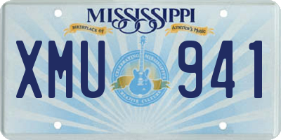 MS license plate XMU941