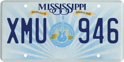MS license plate XMU946
