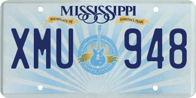 MS license plate XMU948