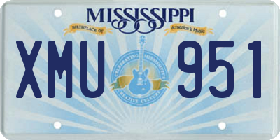 MS license plate XMU951