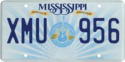 MS license plate XMU956