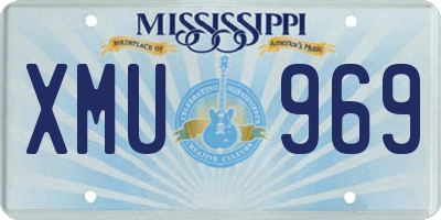 MS license plate XMU969