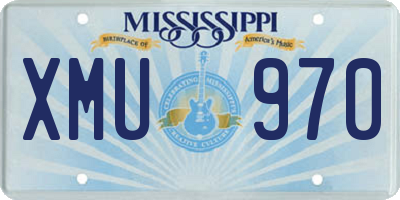 MS license plate XMU970