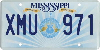 MS license plate XMU971