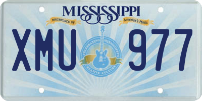 MS license plate XMU977